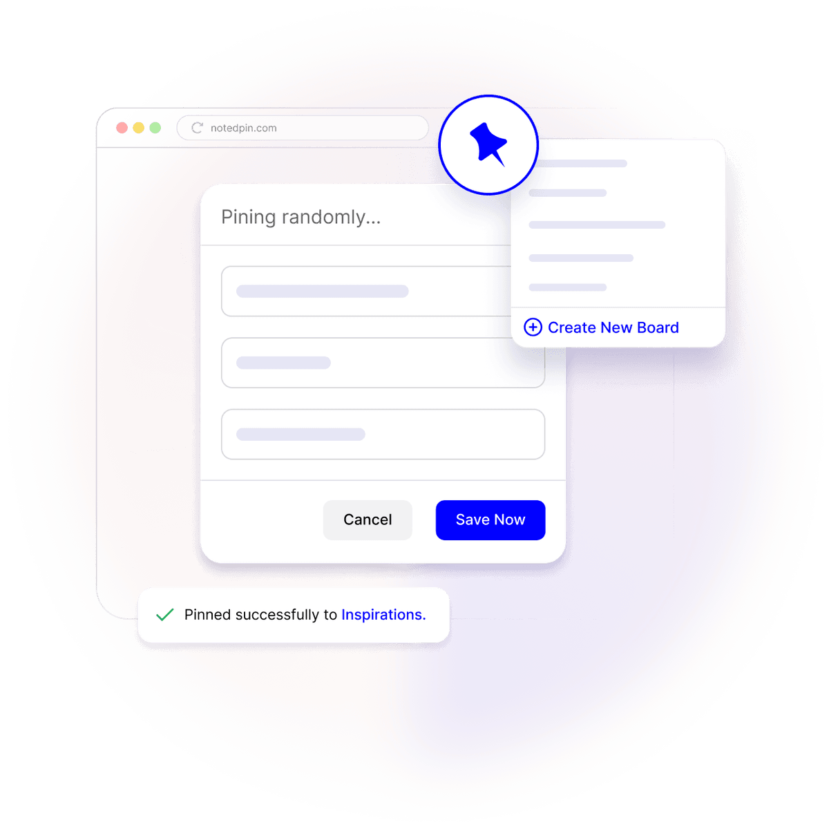 NotedPin extension in action